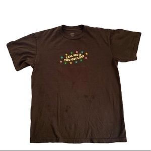Call Me If You Get Lost Stamp Tee Brown